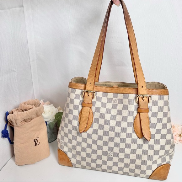 Louis Vuitton Damier Azur Hampstead MM Bag tote Large blue - Picture 4 of 17